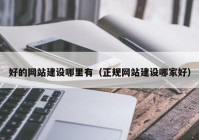 好的网站建设哪里有（正规网站建设哪家好）