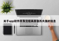 关于app软件开发流程吴彦祖苏大强的信息