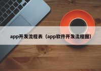 app开发流程表（app软件开发流程图）