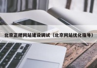 北京正规网站建设调试（北京网站优化指导）