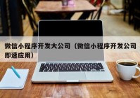 微信小程序开发大公司（微信小程序开发公司即速应用）