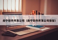 南宁软件开发公司（南宁软件开发公司张智）