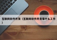 互联网软件开发（互联网软件开发是什么工作）