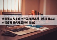 鹰潭第三方小程序开发代理品牌（鹰潭第三方小程序开发代理品牌有哪些）