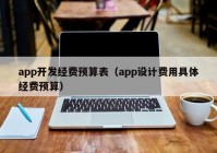 app开发经费预算表（app设计费用具体经费预算）