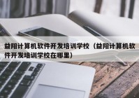 益阳计算机软件开发培训学校（益阳计算机软件开发培训学校在哪里）