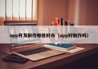 app开发制作哪些好办（app好制作吗）