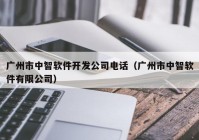 广州市中智软件开发公司电话（广州市中智软件有限公司）