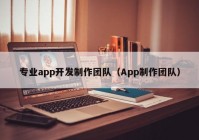 专业app开发制作团队（App制作团队）