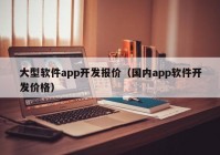 大型软件app开发报价（国内app软件开发价格）