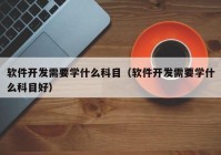 软件开发需要学什么科目（软件开发需要学什么科目好）