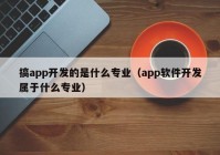 搞app开发的是什么专业（app软件开发属于什么专业）